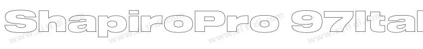 ShapiroPro 97Italic字体转换